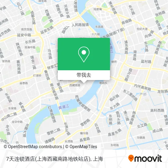 7天连锁酒店(上海西藏南路地铁站店)地图