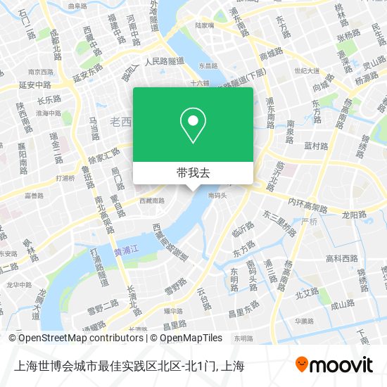 上海世博会城市最佳实践区北区-北1门地图