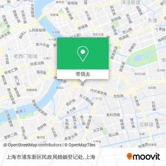 上海市浦东新区民政局婚姻登记处地图