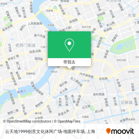 云天地1999创意文化休闲广场-地面停车场地图