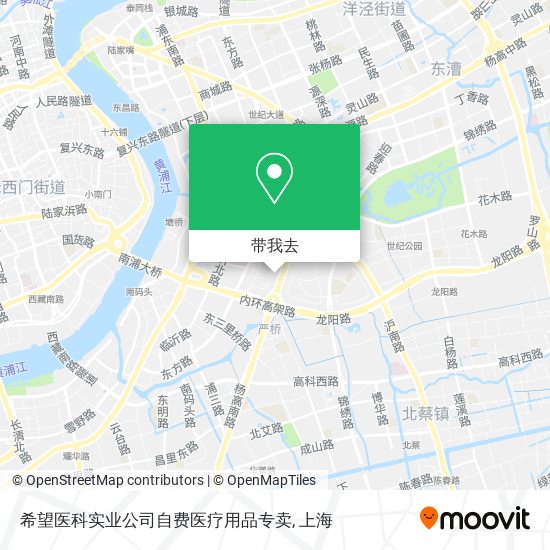 希望医科实业公司自费医疗用品专卖地图