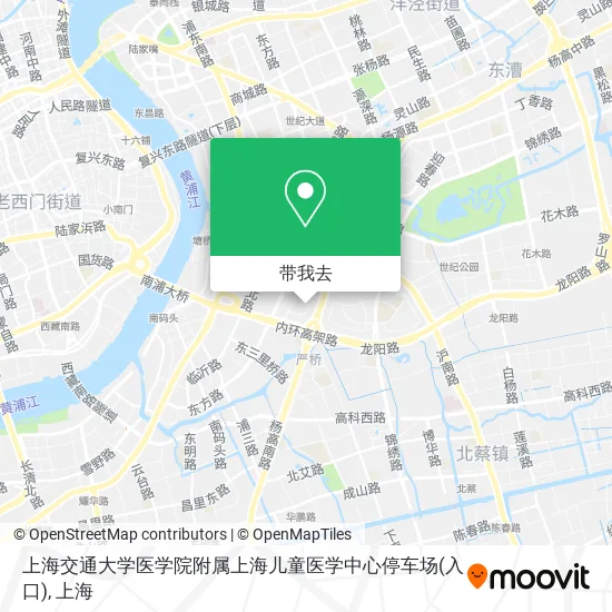 上海交通大学医学院附属上海儿童医学中心停车场(入口)地图