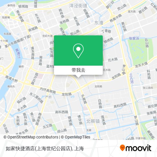 如家快捷酒店(上海世纪公园店)地图