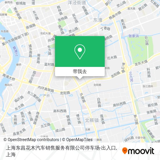 上海东昌花木汽车销售服务有限公司停车场-出入口地图