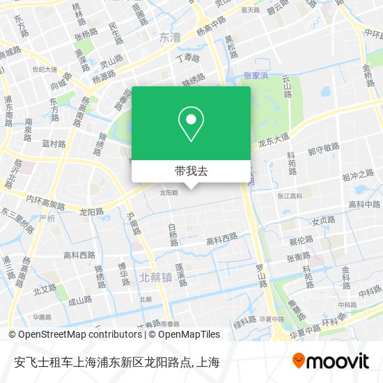 安飞士租车上海浦东新区龙阳路点地图