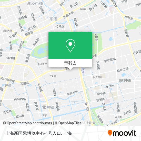 上海新国际博览中心-1号入口地图