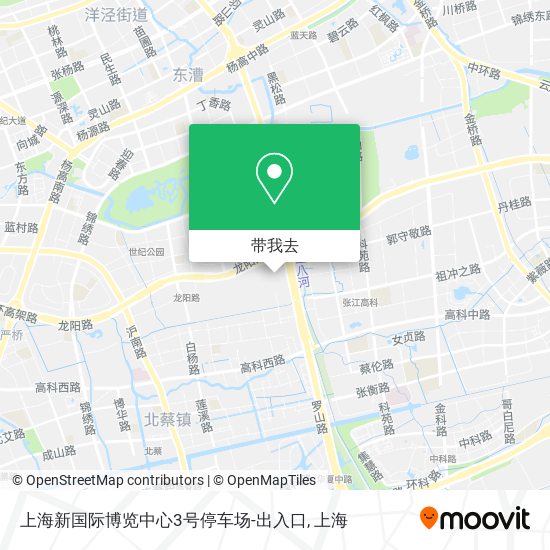 上海新国际博览中心3号停车场-出入口地图