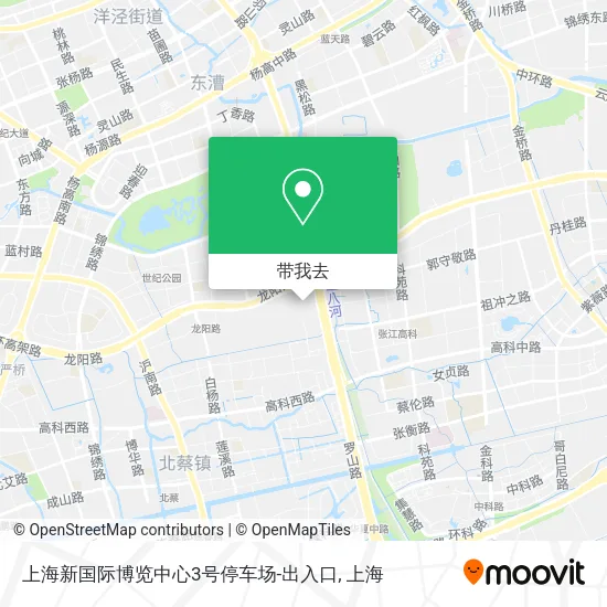 上海新国际博览中心3号停车场-出入口地图