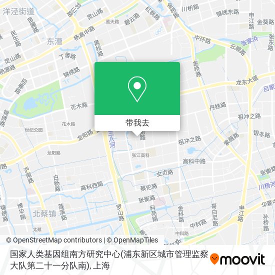 国家人类基因组南方研究中心(浦东新区城市管理监察大队第二十一分队南)地图