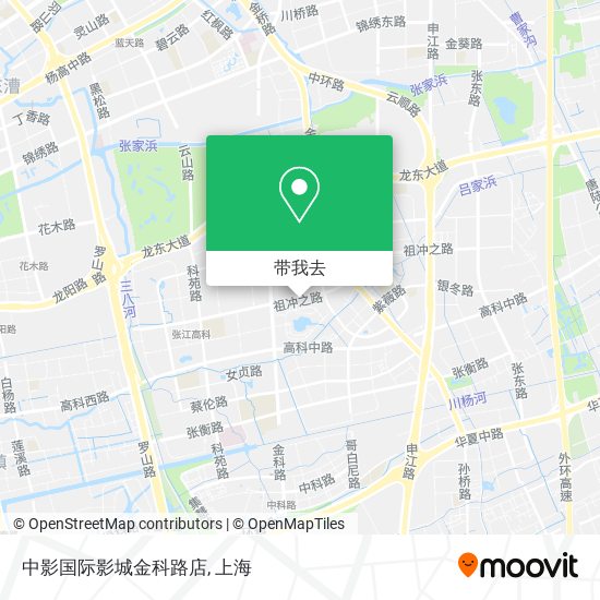 中影国际影城金科路店地图