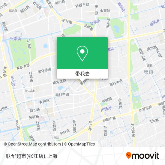 联华超市(张江店)地图