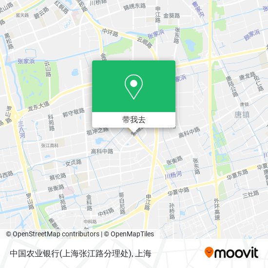 中国农业银行(上海张江路分理处)地图