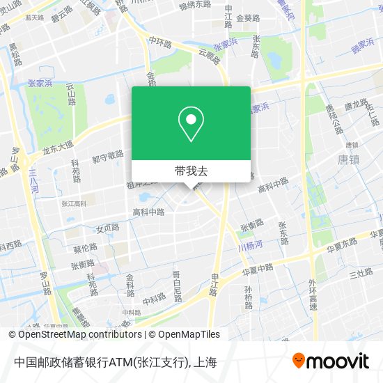 中国邮政储蓄银行ATM(张江支行)地图