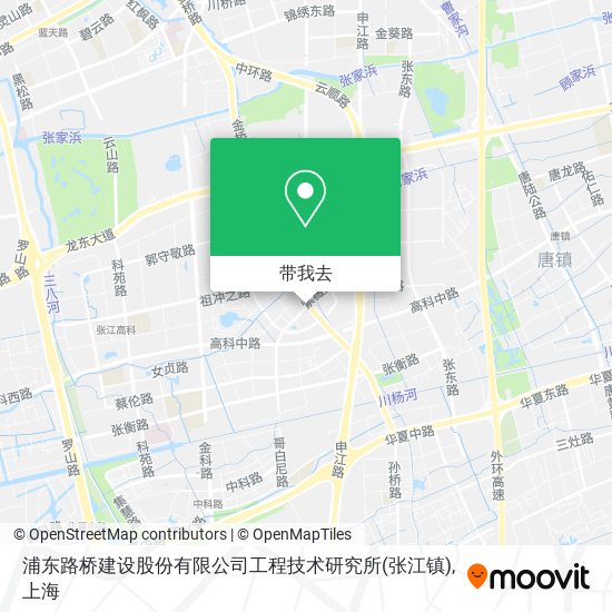 浦东路桥建设股份有限公司工程技术研究所(张江镇)地图