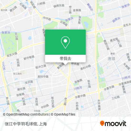 张江中学羽毛球馆地图