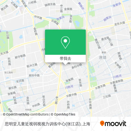 思明堂儿童近视弱视视力训练中心(张江店)地图