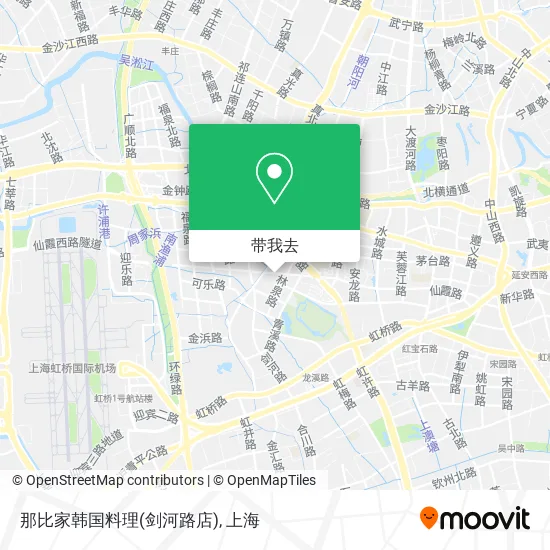 那比家韩国料理(剑河路店)地图