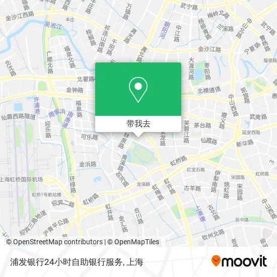 浦发银行24小时自助银行服务地图