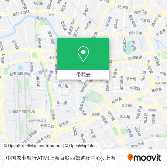 中国农业银行ATM(上海百联西郊购物中心)地图