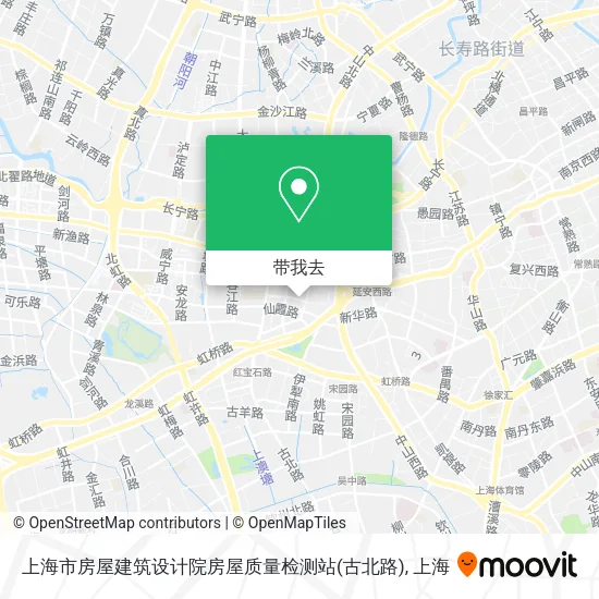 上海市房屋建筑设计院房屋质量检测站(古北路)地图