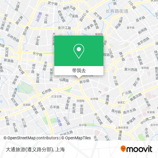 大通旅游(遵义路分部)地图