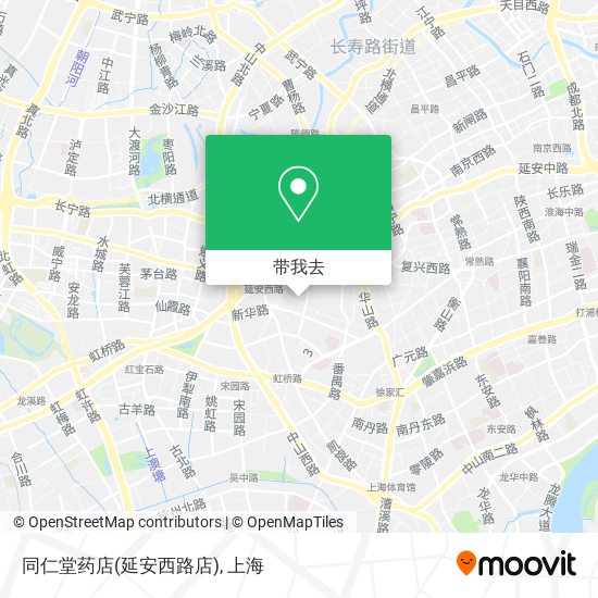同仁堂药店(延安西路店)地图