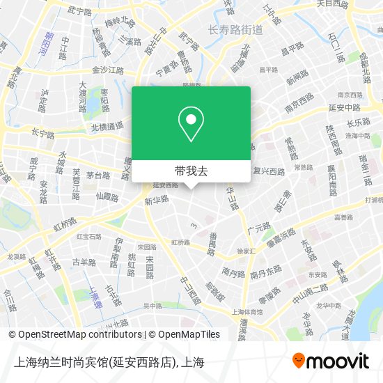 上海纳兰时尚宾馆(延安西路店)地图