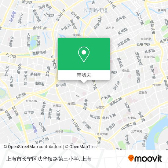 上海市长宁区法华镇路第三小学地图
