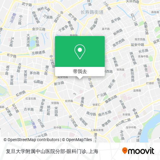 复旦大学附属中山医院分部-眼科门诊地图