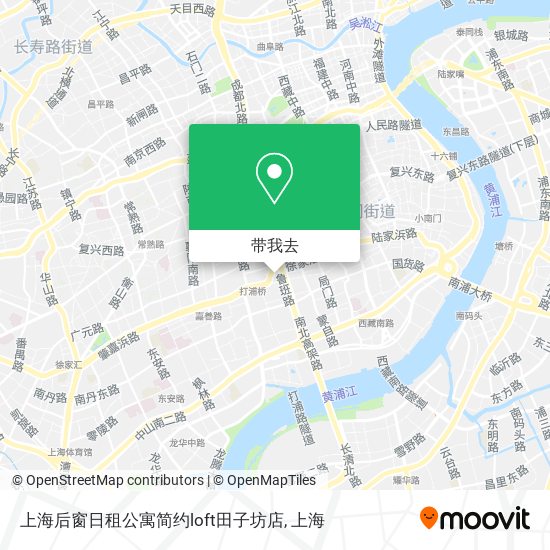 上海后窗日租公寓简约loft田子坊店地图