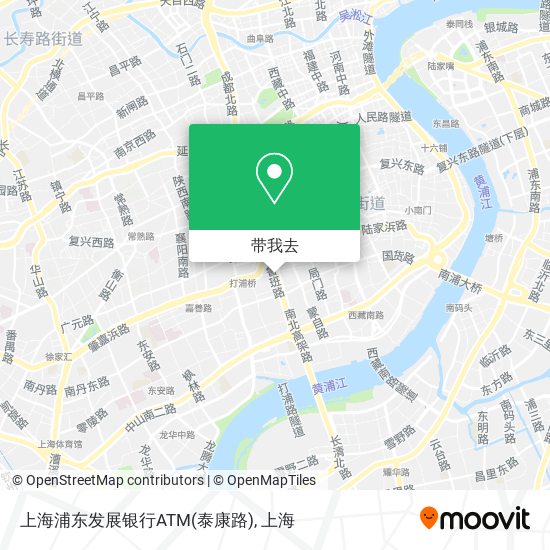 上海浦东发展银行ATM(泰康路)地图