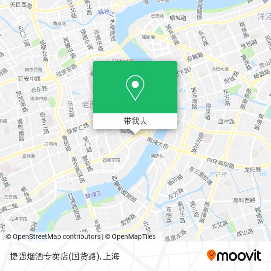 捷强烟酒专卖店(国货路)地图