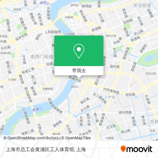 上海市总工会黄浦区工人体育馆地图