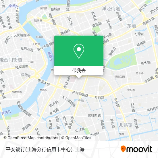 平安银行(上海分行信用卡中心)地图
