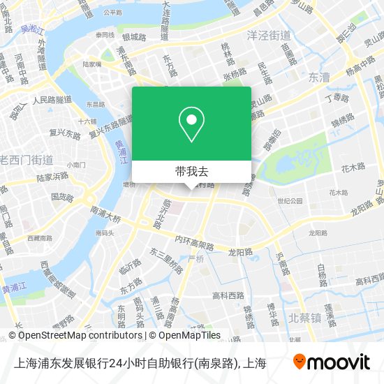 上海浦东发展银行24小时自助银行(南泉路)地图