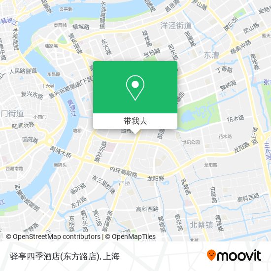 驿亭四季酒店(东方路店)地图