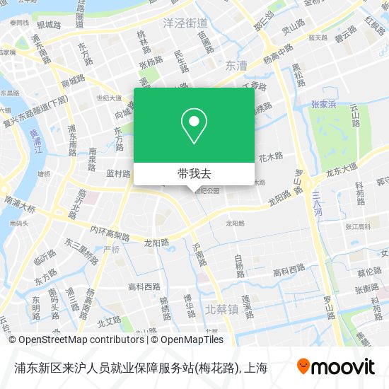 浦东新区来沪人员就业保障服务站(梅花路)地图