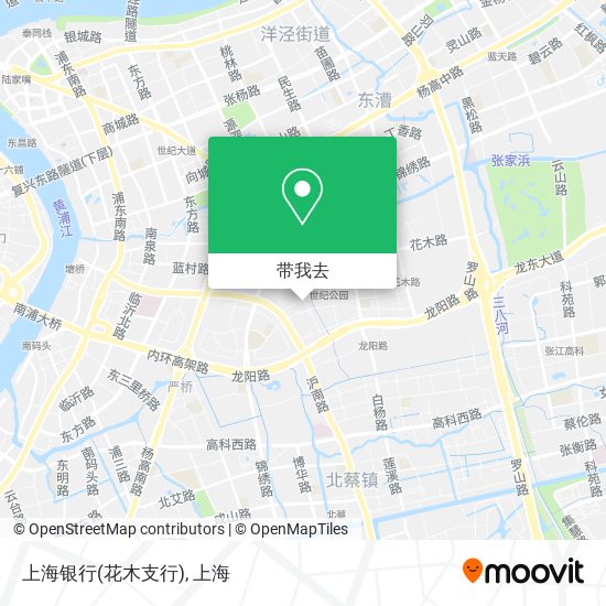 上海银行(花木支行)地图