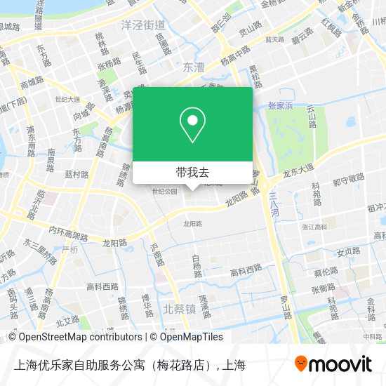 上海优乐家自助服务公寓（梅花路店）地图