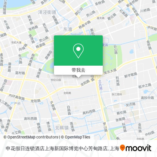 申花假日连锁酒店上海新国际博览中心芳甸路店地图