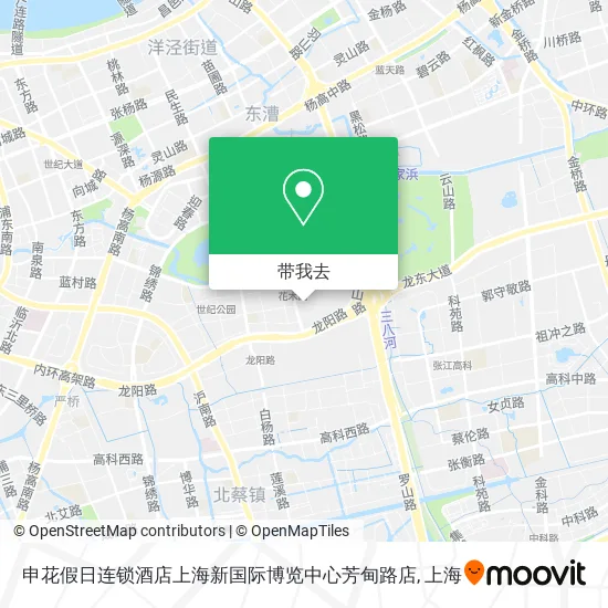 申花假日连锁酒店上海新国际博览中心芳甸路店地图