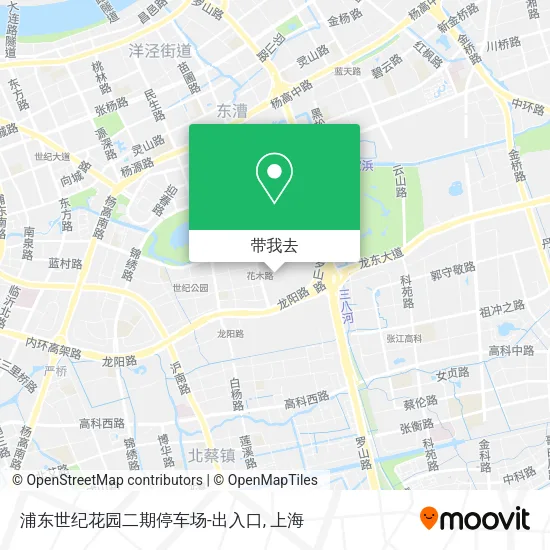 浦东世纪花园二期停车场-出入口地图