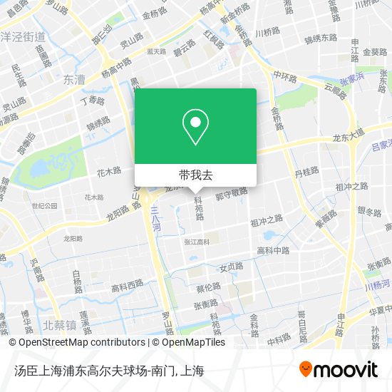 汤臣上海浦东高尔夫球场-南门地图
