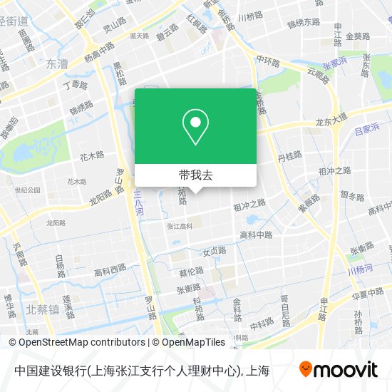 中国建设银行(上海张江支行个人理财中心)地图