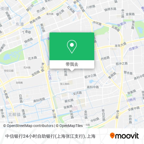 中信银行24小时自助银行(上海张江支行)地图