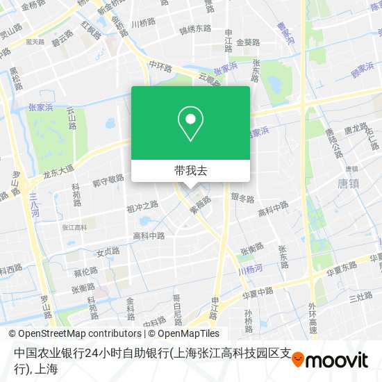 中国农业银行24小时自助银行(上海张江高科技园区支行)地图