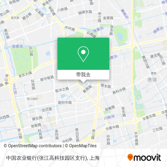 中国农业银行(张江高科技园区支行)地图
