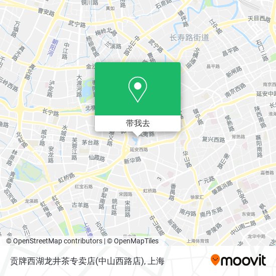 贡牌西湖龙井茶专卖店(中山西路店)地图