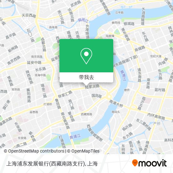 上海浦东发展银行(西藏南路支行)地图