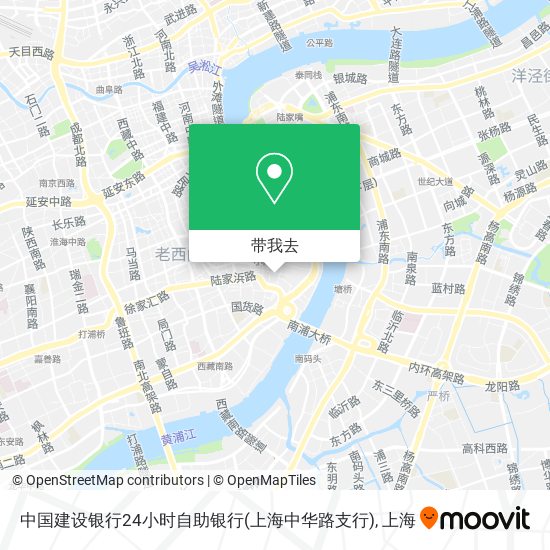 中国建设银行24小时自助银行(上海中华路支行)地图